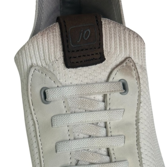 johnnie-O Prima Fly-Knit Lightweight Running Sneaker White Brown Mens SZ 12 READ - Picture 6 of 15